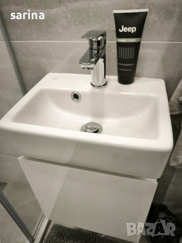 Долен шкаф за баня+смесител+сифон, снимка 3 - Шкафове - 54267501