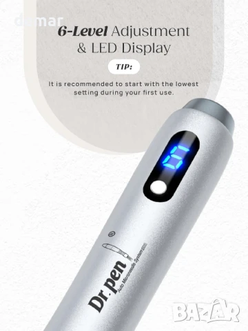 Dr.pen Микронидлинг писалка за дерма M7S Професионален комплект 12 патрона, 6 скорости, Type-C, снимка 4 - Други - 50457744