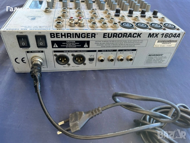 аудио миксер Behringer Eurorack MX1604A  , снимка 2 - Аудиосистеми - 54232903