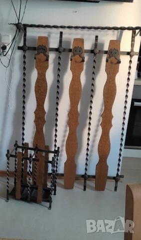 Комплект от ковано желязо и дърво* 3 части* За коридор