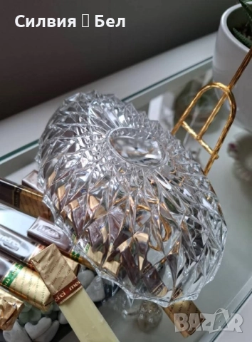 Овална кристална купа, снимка 3 - Аксесоари за кухня - 51872121