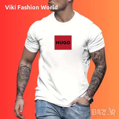 HUGO boss мъжка тениска в бяло 