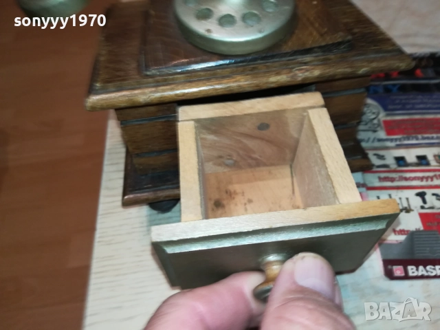 ДЪРВЕН ТЕЛЕФОН ОТ ФРАНЦИЯ 0610251851, снимка 7 - Антикварни и старинни предмети - 51965676