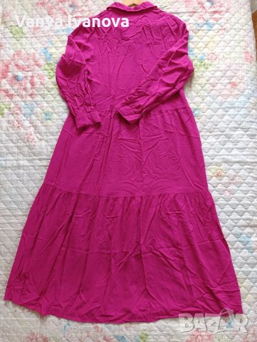 Amisu дълга цикламена рокля, снимка 5 - Рокли - 50310989