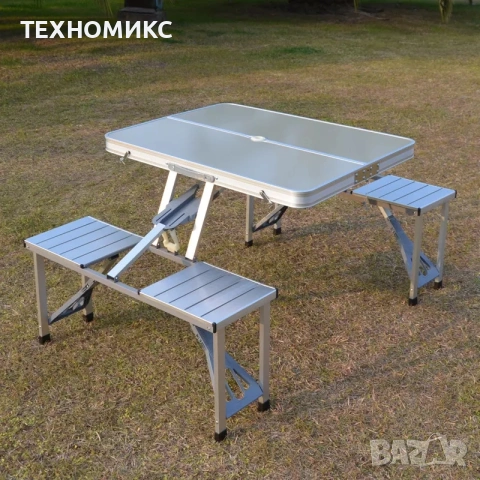Сгъваем комплект за къмпинг - маса с 4 вградени стола, снимка 12 - Други стоки за дома - 53776671