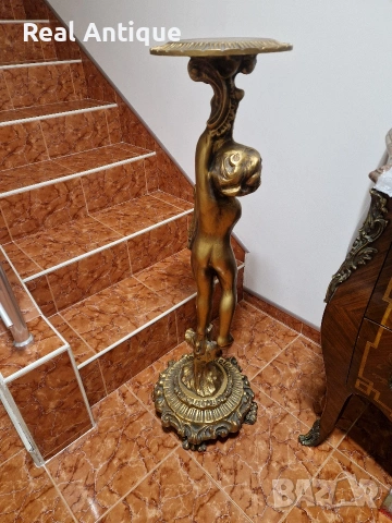 Уникална антикварна колона поставка постамент , снимка 6 - Антикварни и старинни предмети - 53563024