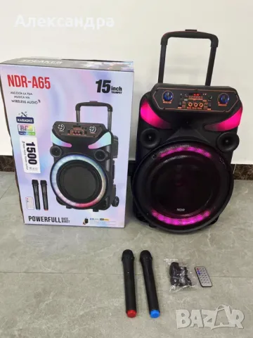 Караоке тонколона 15" Woofer NDR-A65, снимка 5 - Bluetooth тонколони - 49189772