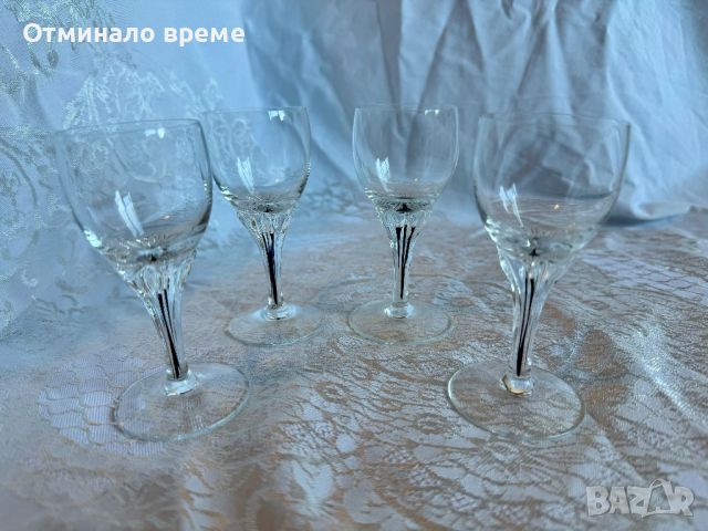 Кристални чехословашки чаши  BELFOR,  BOHEMIA CRYSTAL SHERRY, снимка 1 - Чаши - 46173568