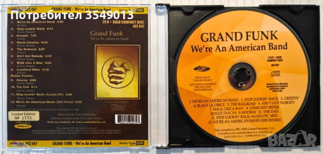 Неофициални cd / цд компакт дискове - нови - GRAND FUNK RAILROAD, снимка 13 - CD дискове - 53693744