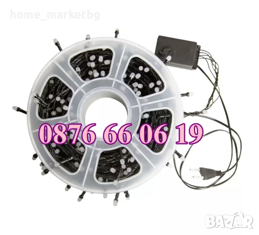 Коледни лампички 20 метра на макара, синя светлина, водоустойчиви, снимка 7 - Декорация за дома - 52327547