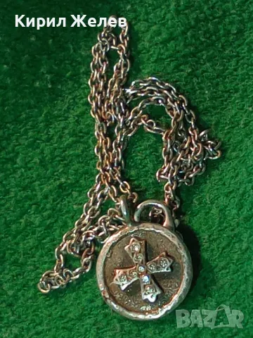 Стар ДВУСТРАНЕН РЕЛИГИОЗЕН СРЕБЪРЕН МЕДАЛЬОН КОЛИЕ СРЕБРО 925 РЪЧНА РЯДКА АРТ РАБОТА с ЦИРКОНИ 49923, снимка 18 - Антикварни и старинни предмети - 49346340