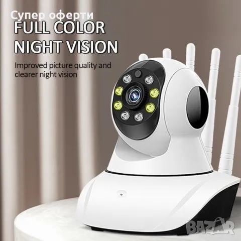 Безжична панорамна камера за видеонаблюдение с 360-градуса и 2K пиксела IP36, снимка 8 - Камери - 49960765