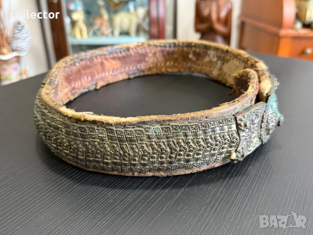Възрожденски сребърен / сачанен колан за носия. №7877, снимка 4 - Антикварни и старинни предмети - 53496560
