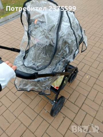 Комбинирана количка Moon Clicc Moss Green Melange, снимка 6 - Детски колички - 53288013