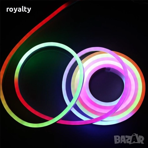 Неонови LED лентови светлини. Водоустойчиво осветление, 4.5 метра лента. Заложете на модерния блясък, снимка 6 - Декорация за дома - 52122002