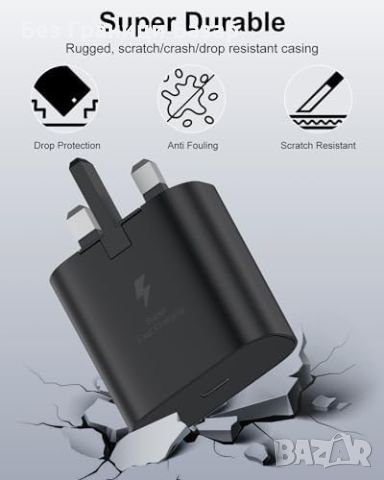 Нови 2 броя 25W Зарядно с USB C Кабел за iPhone 15 и Samsung Универсално, снимка 8 - Селфи стикове, аксесоари - 45369016