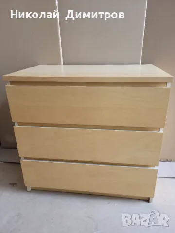 Продавам шкаф фурнир с 3 чекмеджета, снимка 4 - Шкафове - 49853446