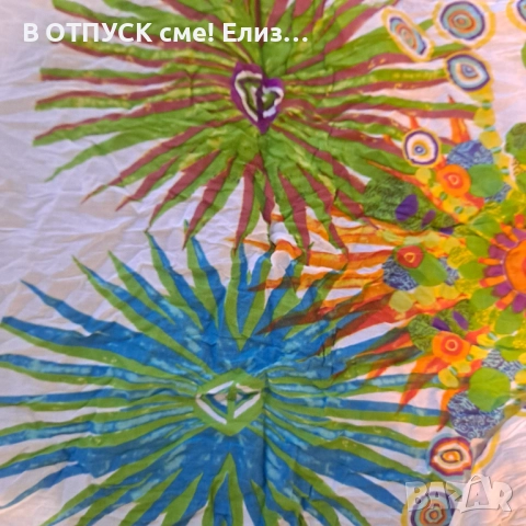 разкошен флорален шал паеро тип Desigual голям памучен, снимка 7 - Шалове - 51446478