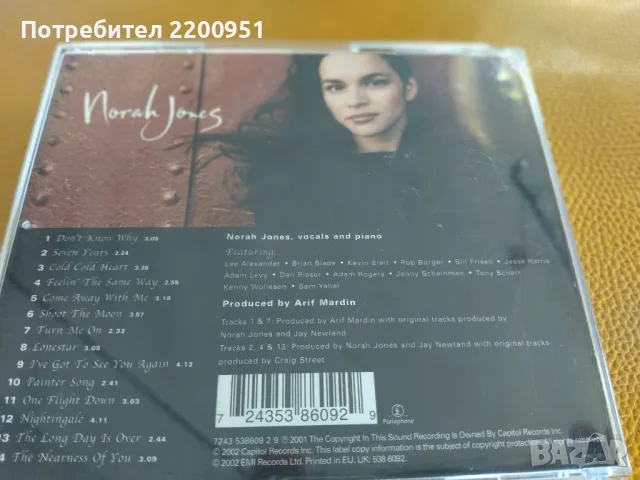 NORAH JONES, снимка 9 - CD дискове - 47191501