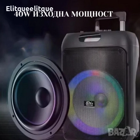 Преносима караоке тонколона Sing-e ZQS12148 (12") с мощен бас, снимка 7 - Тонколони - 52234400