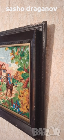 Голям гоблен - ръчно шит, снимка 12 - Други ценни предмети - 52320486