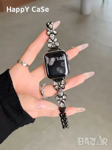 DIAMOND BUTTERFLY Каишка верижка за Huawei Watch/Samsung/Apple iWatch/Xiaomi/Garmin/Amazfit, снимка 5 - Каишки за часовници - 49236504