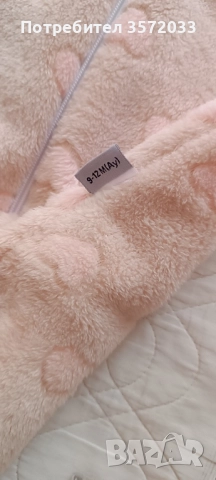 Бебешки плюшен ромпър, снимка 2 - Бебешки гащеризони - 52288277