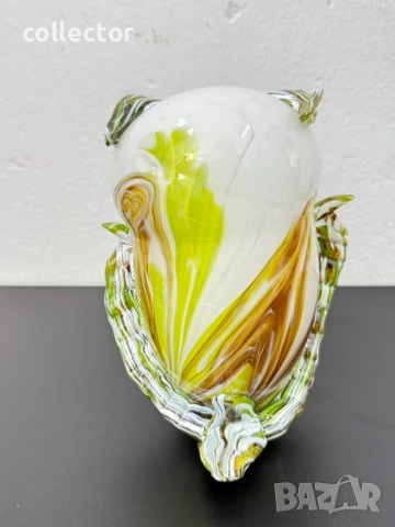 Стъклена сова / бухал Мурано стил. №7527, снимка 5 - Антикварни и старинни предмети - 52144199