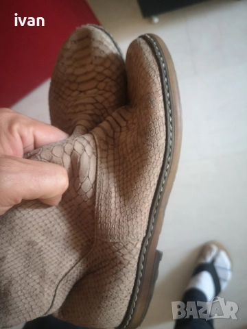 дамски елегантни ботуши змийска естествена кожа 38, снимка 9 - Дамски ботуши - 51895576