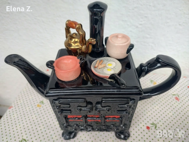 Paul Cardew голям чайник печка с английска закуска, снимка 2 - Декорация за дома - 54008785