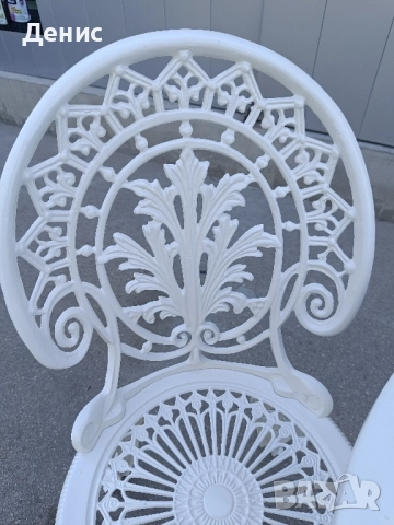 маса и два стола лят алумин 1302545, снимка 6 - Градински мебели, декорация  - 51467997