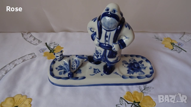 Гжелски рисувани фигури, Русия, СССР, винтидж, снимка 2 - Антикварни и старинни предмети - 53583475