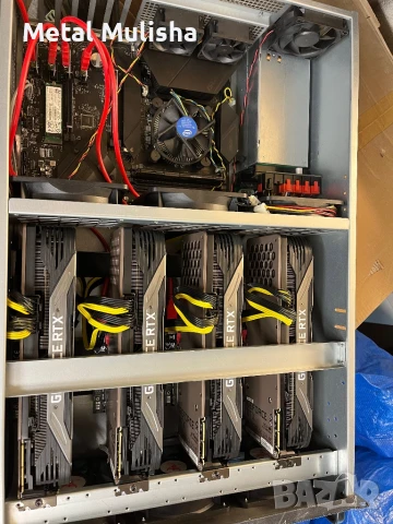 6U Компютърна кутия за копачка 4 видео карти, снимка 11 - Захранвания и кутии - 50884752