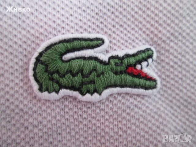 LACOSTE бежова тениска размер М., снимка 3 - Тениски - 45593104