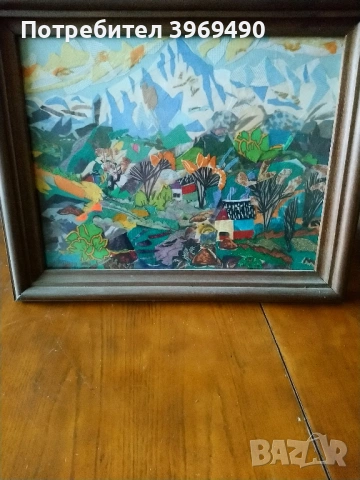 Картина "Алпийски пейзаж"., снимка 8 - Картини - 54223979