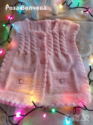 Ръчно плетен комплект за момиче, снимка 9 - Детски комплекти - 52592658