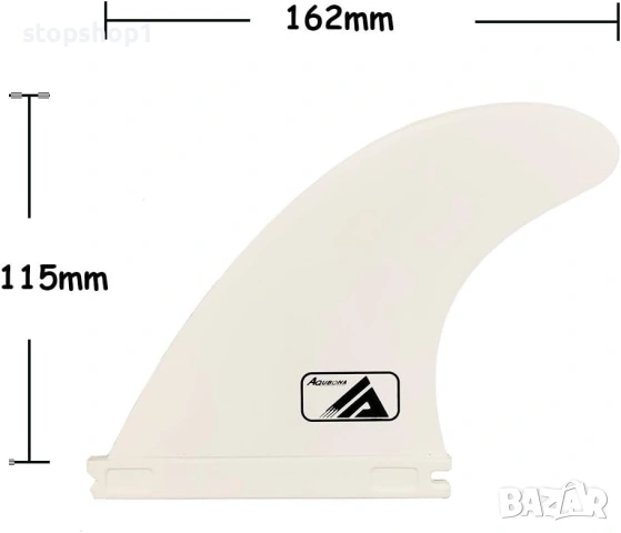 AQUBONA Сърф / SUP плавници с единичен език и двоен език за лонгборд, сърфборд и падълборд, подсилен, снимка 2 - Водни спортове - 53607805