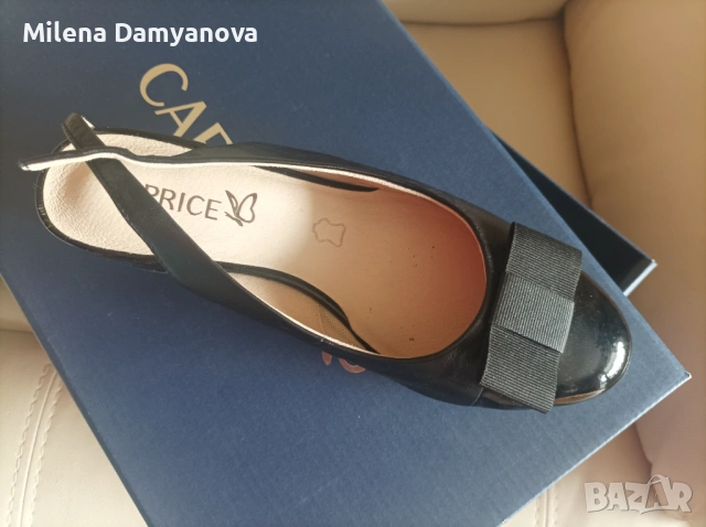 Елегантни летни обувки Caprice, естествена кожа, нисък ток, снимка 3 - Дамски елегантни обувки - 53884507