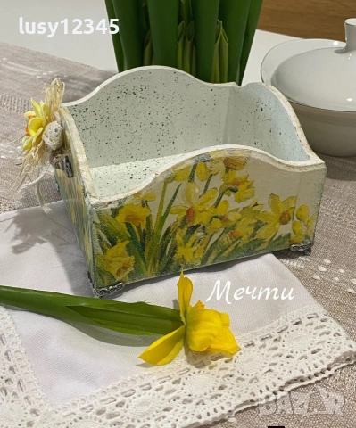 Панерче със слънчеви нарциси!, снимка 3 - Декорация за дома - 53399610