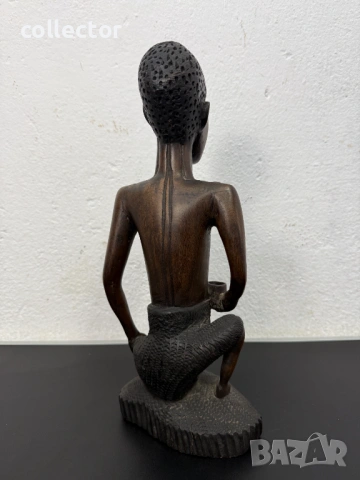 Африканска дърворезба - фигура от абанос. №7963, снимка 4 - Колекции - 53856923