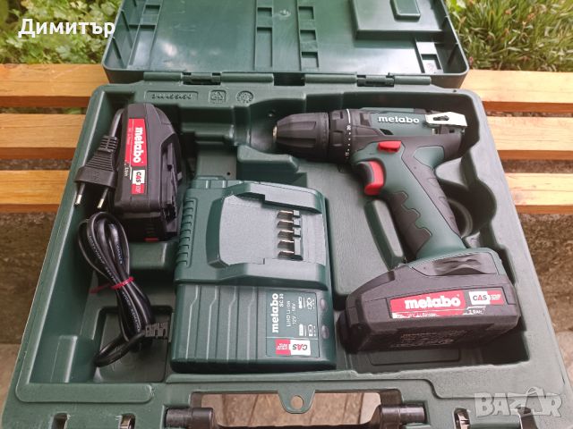 Metabo BS 18 SET винтоверт комплект, 18V Li-ion, 2х2.0 Ah, 48 Nm, снимка 4 - Винтоверти - 46652983