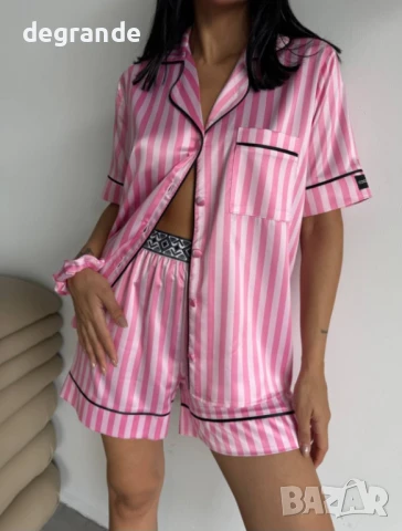 Луксозни сатенени комплекти налични в различни десени, снимка 7 - Пижами - 51195543