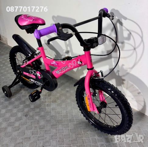 Детски велосипед С ПОМОЩНИ (като нов) за момиче Byox 16 цола/ колело, снимка 2 - Велосипеди - 53781604