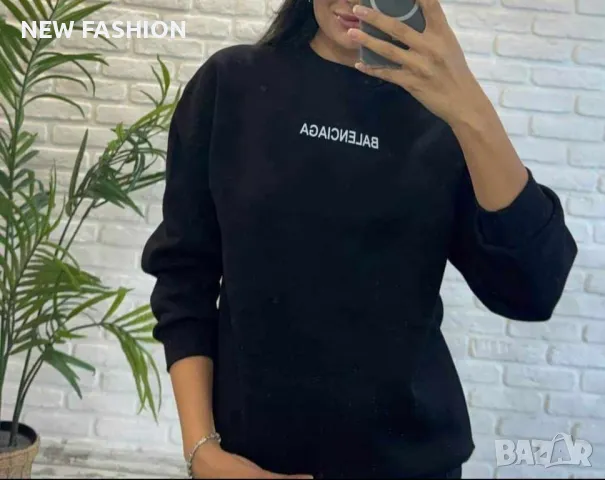 Дамски Памучни Блузи с Дънков Елемен: S-XL : BALENCIAGA , снимка 1 - Блузи с дълъг ръкав и пуловери - 47815466