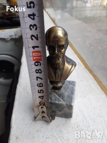 Малък бронзов бюст, фигура, статуетка, снимка 7 - Антикварни и старинни предмети - 53335740