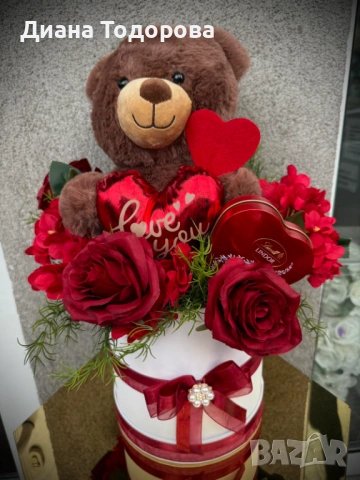 Романтичен подарък за Свети Валентин мече, снимка 2 - Подаръци за жени - 53261846