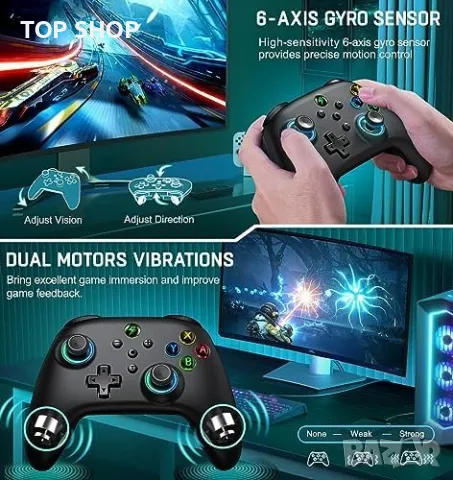 Нов Безжичен контролер джойстик за Nintendo Switch Lite OLED игри геймър, снимка 6 - Nintendo конзоли - 49804756