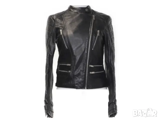 ZARA Biker Оригинално Кожено Яке Естествена Овча Кожа S-XS, снимка 1 - Якета - 47045217