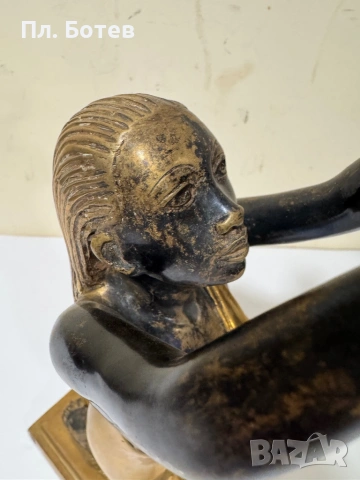 Уникална бронзова фигура/статуя, снимка 3 - Други ценни предмети - 54140045
