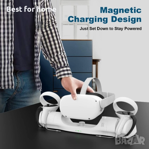 AMVR  зарядна докинг станция с USB-C кабел за Meta/Oculus Quest 2, снимка 5 - Друга електроника - 51758417
